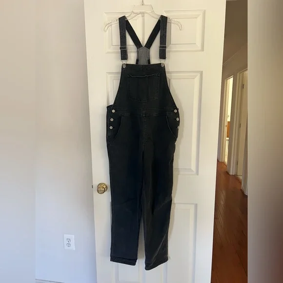 Blackwash Denim Overalls - Picture 3 of 11
